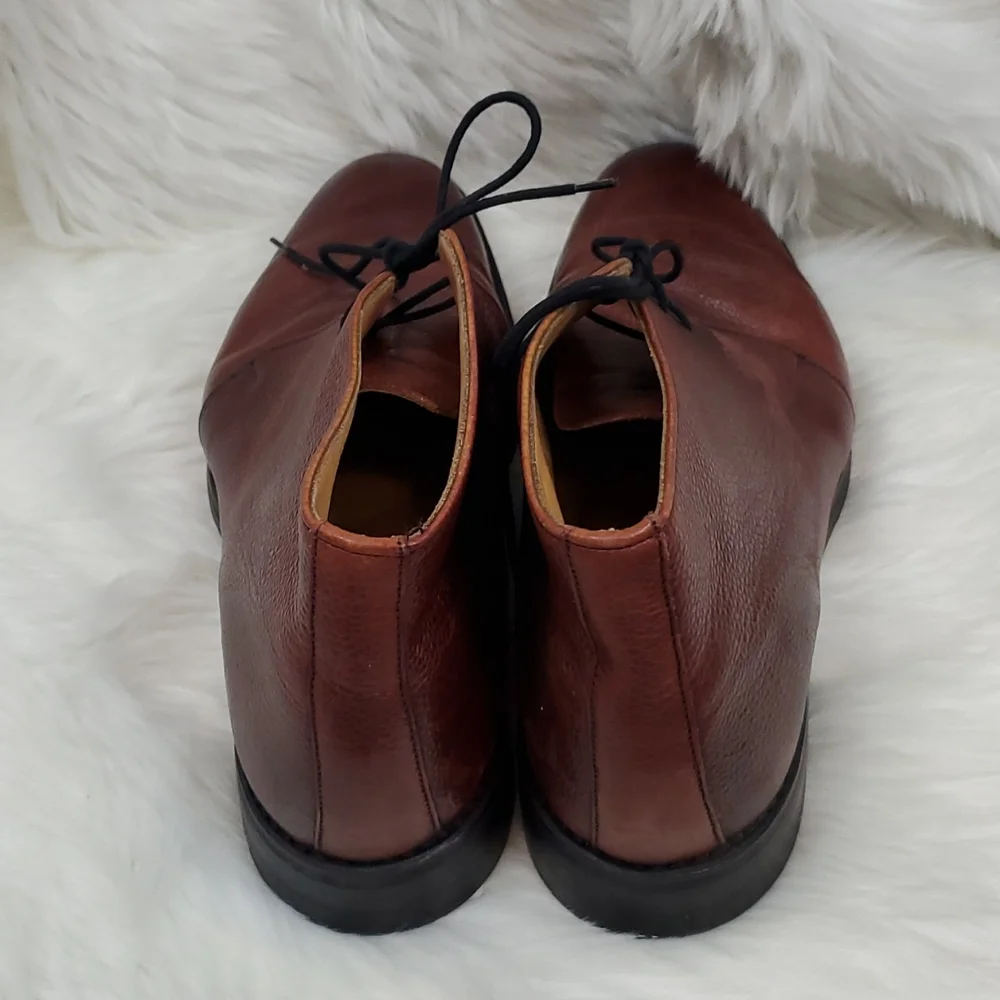 Peal & Co Brooks brothers leather lace brown shoes men size 9
